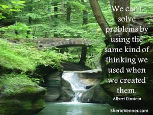 We can't solve problems by using the same
