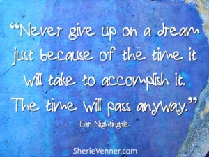 never give up on a dream
