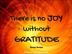 no joy without gratitude