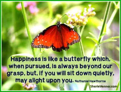 happiness is like a butterfly