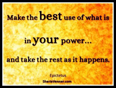 Make the best use of what is in your power